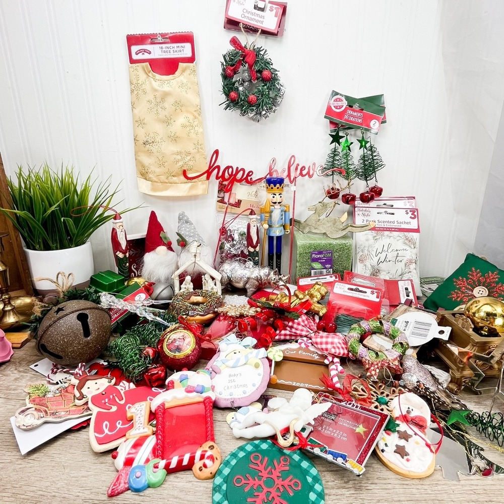 Assorted Christmas Decorations Lot, Ornaments, Decor, NIP Miscellaneous Decor